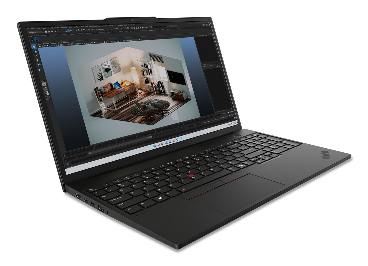 Lenovo ThinkPad P16s Gen 3 (Intel) Intel Core Ultra 7 155H Mobiler Arbeitsplatz 40,6 cm (16") WUXGA 32 GB DDR5-SDRAM 1 TB SSD NVIDIA RTX 500 Ada Wi-Fi 6E (802.11ax) Windows 11 Pro Deutsch Schwarz