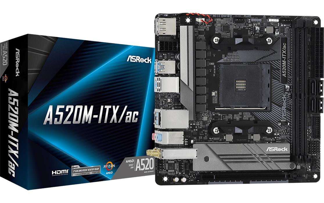 ASRock A520M-ITX/ac AM4 DDR4 Mini-ITX