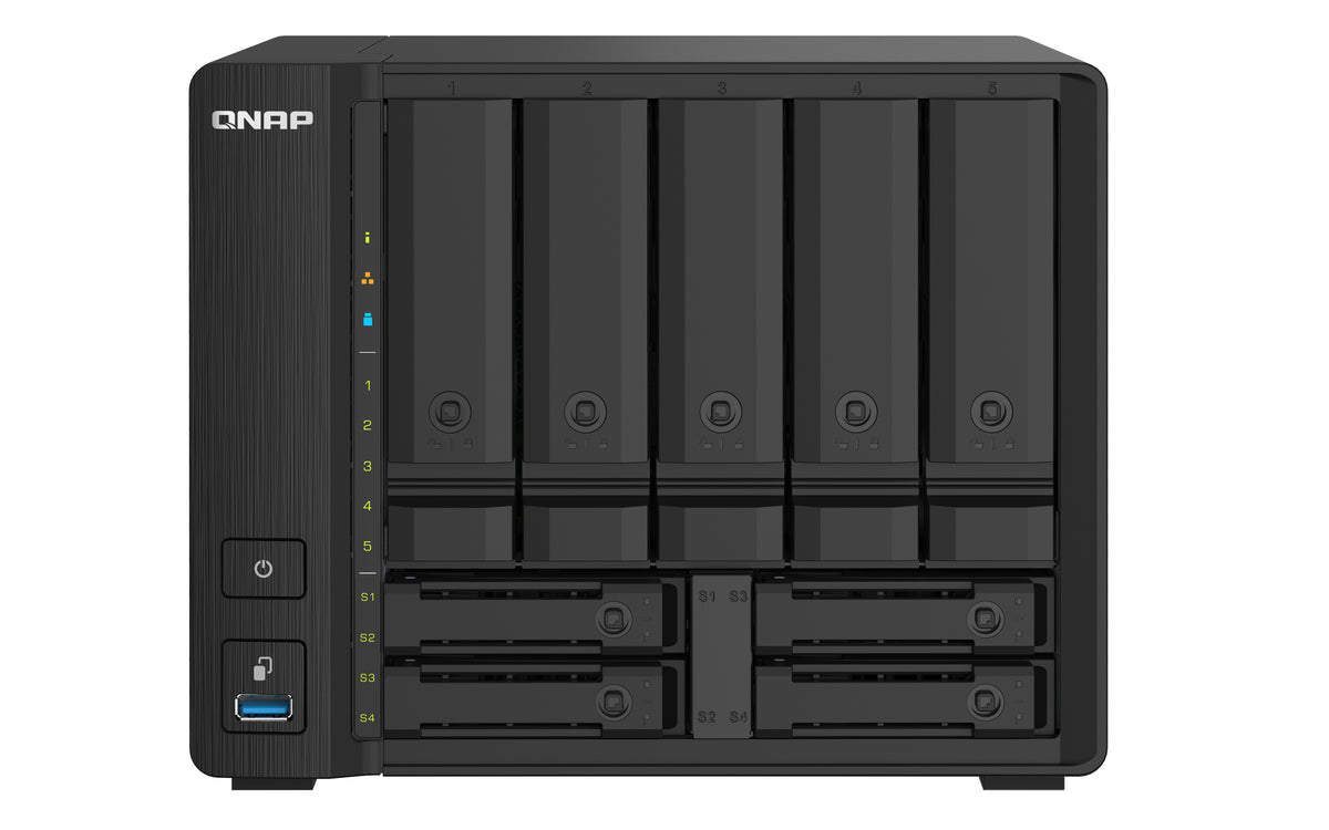 QNAP TS-932PX NAS Tower Annapurna Labs Alpine AL-324 4 GB DDR4 0 TB QNAP Turbo System Schwarz
