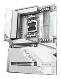 GIGABYTE X870 AORUS STEALTH ICE Mainboard – Unterstützt AMD Ryzen 9000 CPUs, digitales 16+2+2 Phasen VRM, bis zu 8200 MHz DDR5 (OC), 2 x PCIe 5.0 + 2 x PCIe 4.0, Wi-Fi 7, 5 GbE LAN, USB 4