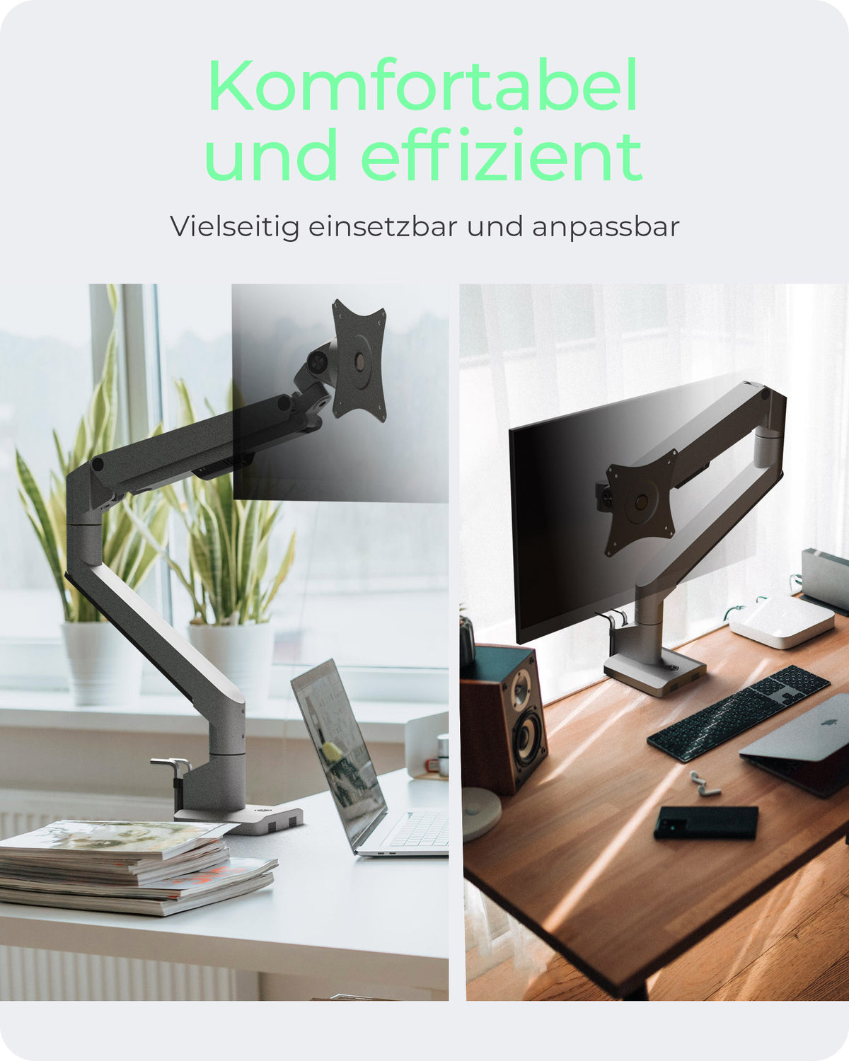 ICY BOX IB-MS523-T, Monitorständer mit Tischhalterung für einen Monitor bis zu 32" (81 cm)