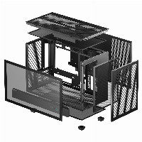 Deepcool CH260 Micro ATX Desktop Black with Tempered Glass Side Panel and USB 3.2 Gen 2 Type-C, USB 3.2 Gen 1 Type-A