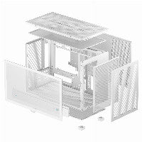 Deepcool CH260 Micro ATX Desktop White with Tempered Glass Side Panel and USB 3.2 Gen 2 Type-C, USB 3.2 Gen 1 Type-A