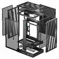 Deepcool CH270 DIGITAL MicroATX Mini Tower Black Tempered Glass Side Panel