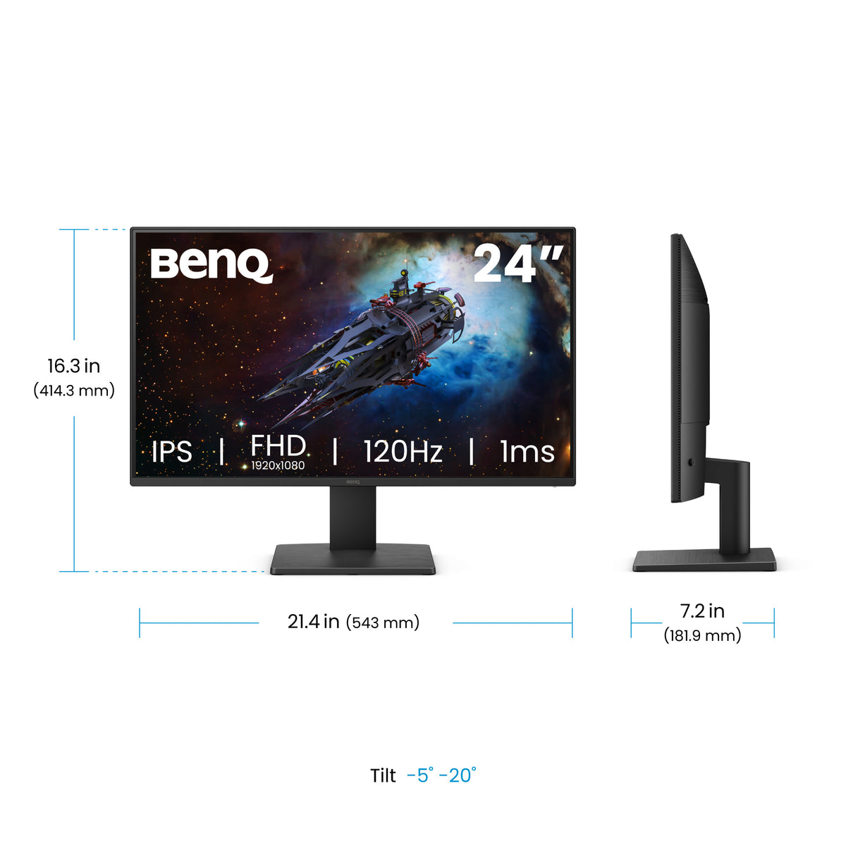 BenQ GW2491P Computerbildschirm 60,5 cm (23.8") 1920 x 1080 Pixel Full HD LED Schwarz