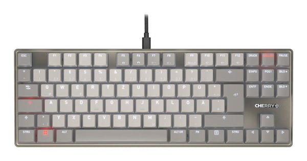 CHERRY KC 500 MX LP TKL Tastatur Heimbüro USB QWERTZ Deutsch Grau