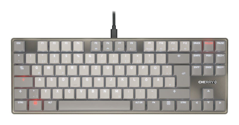 CHERRY KC 500 MX LP TKL Tastatur Heimbüro USB QWERTZ Deutsch Grau