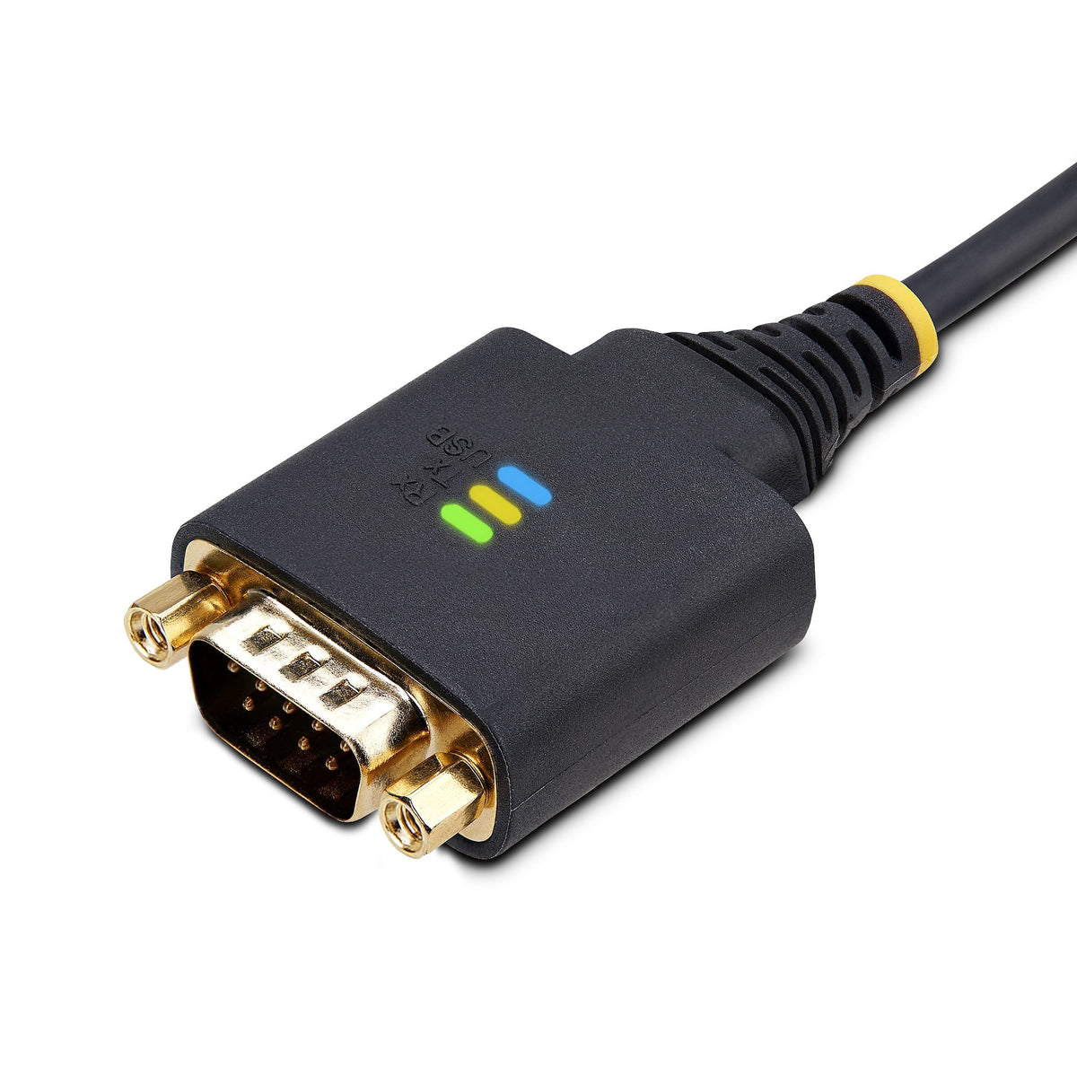 StarTech.com 1m USB Seriell Adapterkabel, USB-A auf DB9 RS232, FTDI, COM Retention, LED, wechselbare DB9 Schrauben und Muttern, ESD-Schutz, Windows, macOS und Linux