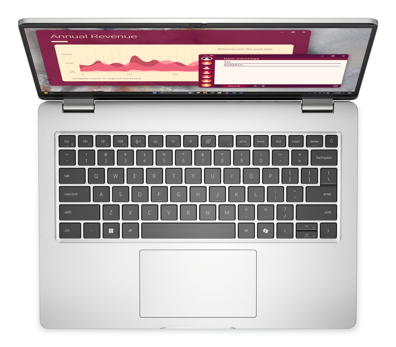 DELL Pro 14 PC14250 Intel Core Ultra 5 235U Laptop 35,6 cm (14") Full HD+ 16 GB DDR5-SDRAM 512 GB SSD Wi-Fi 6E (802.11ax) Windows 11 Pro Deutsch Platin