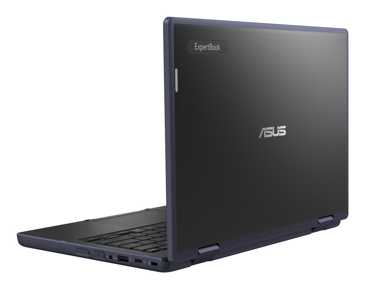 ASUS BR1204FTA-R90068X Intel® N N150 Laptop 31 cm (12.2") Touchscreen WUXGA 8 GB LPDDR5-SDRAM 128 GB UFS Wi-Fi 6E (802.11ax) Windows 11 Pro Schwarz, Grau