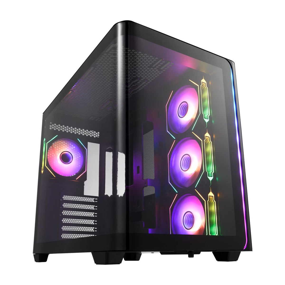 FSP M580-BA Gehäuse Midi Tower mITX, mATX Schwarz ARGB