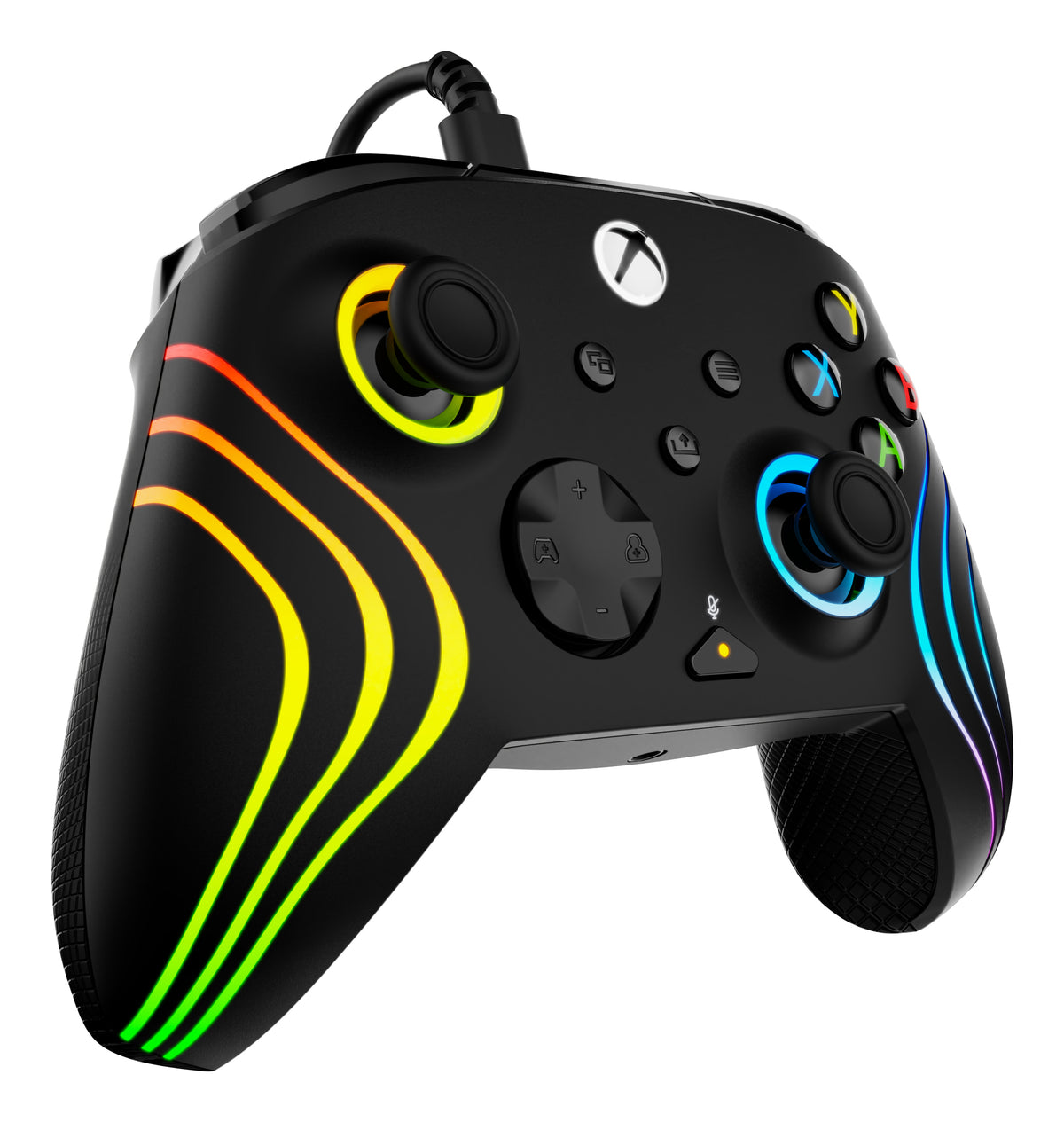 Turtle Beach Afterglow Wave Controller Schwarz Wired RGB Gaming Controller – Lizenziert für Xbox Series X oder S, Xbox One und Windows