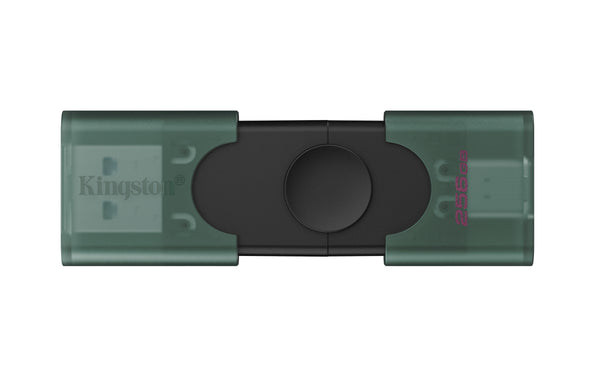 Kingston Technology DataTraveler DuoG2 USB-Stick 256 GB USB Type-A / USB Type-C 3.2 Gen 1 (3.1 Gen 1) Schwarz, Grün