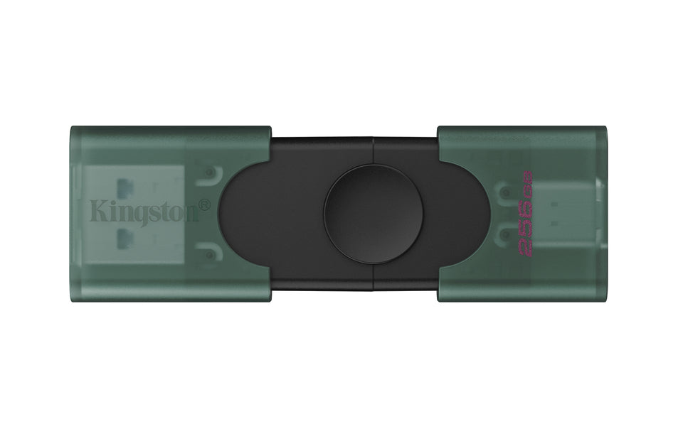 Clé USB Kingston Technology DataTraveler DuoG2 256 Go USB Type-A / USB Type-C 3.2 Gen 1 (3.1 Gen 1) Noir, Vert