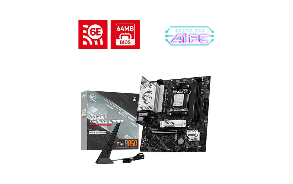 MSI B850M GAMING PLUS WIFI6E AM5 DDR5 Micro ATX