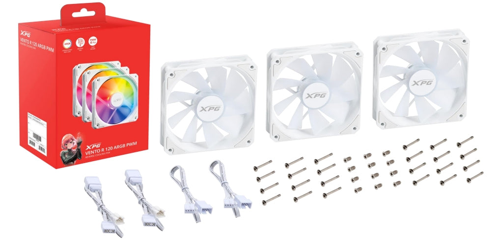 XPG VENTO 120 ARGB PWM (3er-Packung) Weiß