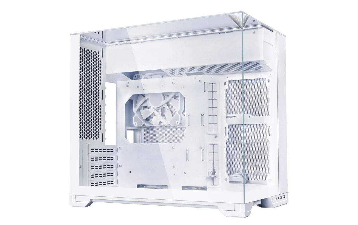 Lian Li O11 Vision-M Boîtier PC, Micro-ATX, Verre trempé - blanc