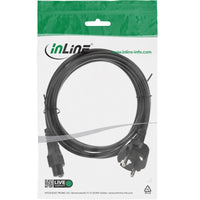 InLine Netzkabel für Notebook, 3pol Kupplung, schwarz, 3m