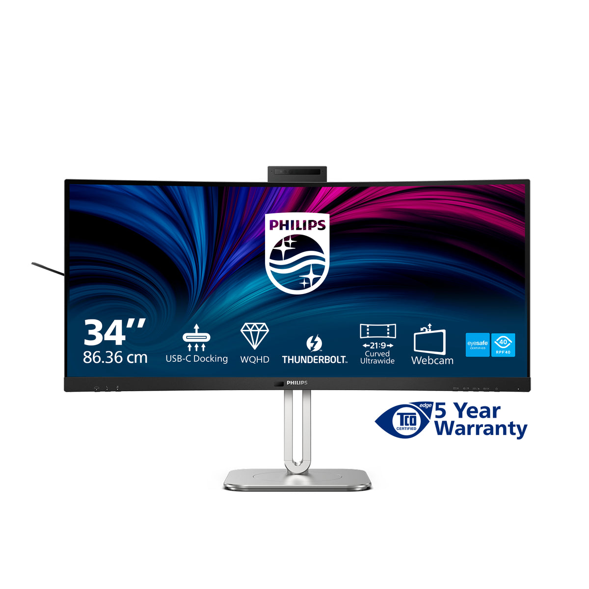 Philips 6000 series 34B2U6603CH/00 Computerbildschirm 86,4 cm (34") 3440 x 1440 Pixel Wide Quad HD LCD Grau