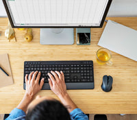 Trust Trezo Tastatur Maus enthalten Büro RF Wireless QWERTZ Schweiz Schwarz