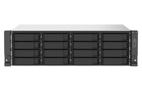 QNAP TS-1673AU-RP-16G NAS & Speicherserver Rack (3U) Ryzen Embedded V1500B 16 GB DDR4 0 TB QNAP QTS Schwarz, Grau
