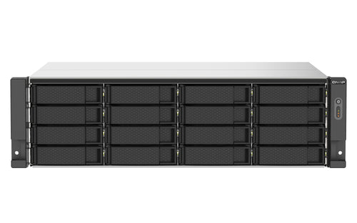 QNAP TS-1673AU-RP-16G NAS & Speicherserver Rack (3U) Ryzen Embedded V1500B 16 GB DDR4 0 TB QNAP QTS Schwarz, Grau