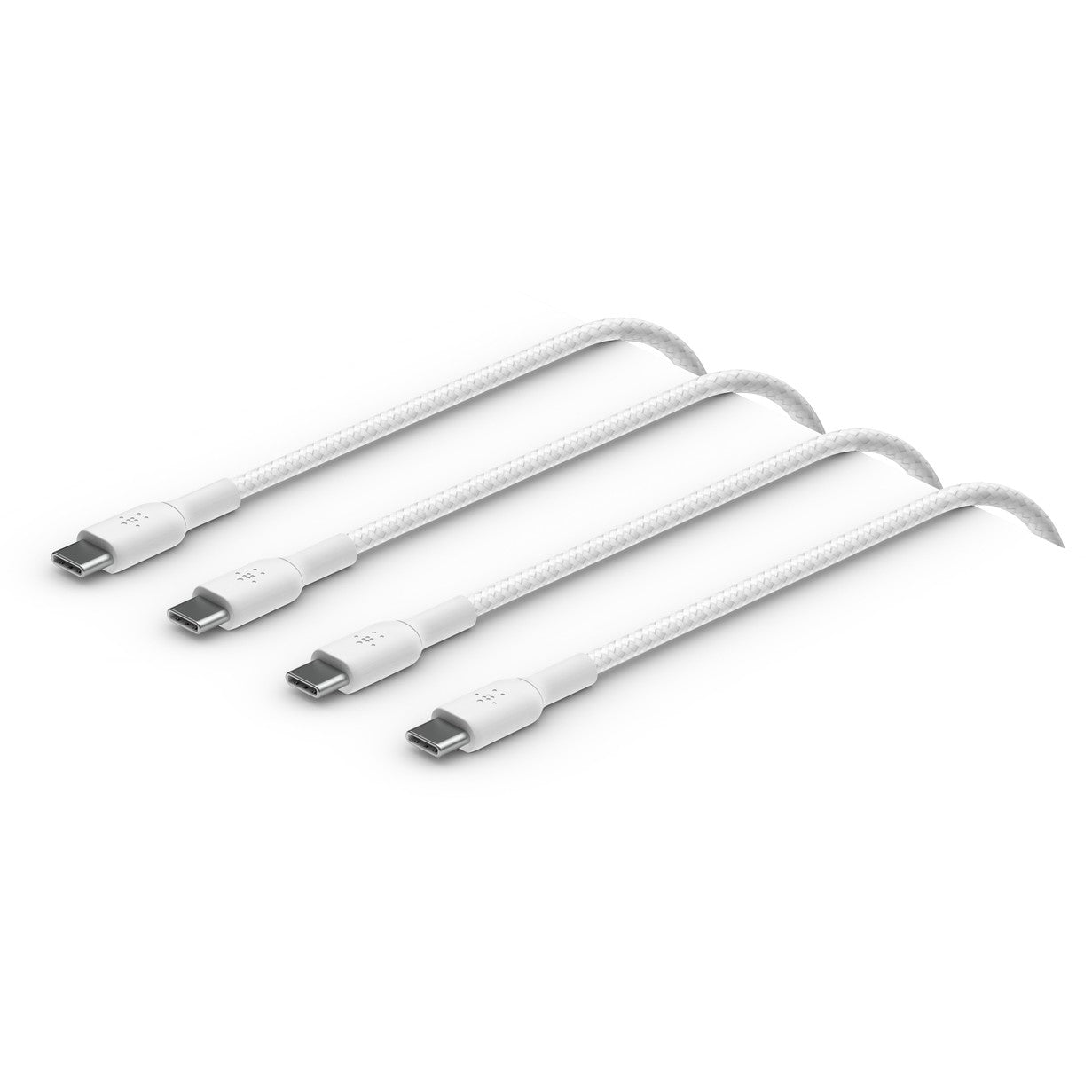 Belkin geflochtenes USB-C/USB-C 2.0 Kabel. 1m. weiß.Doppelpack