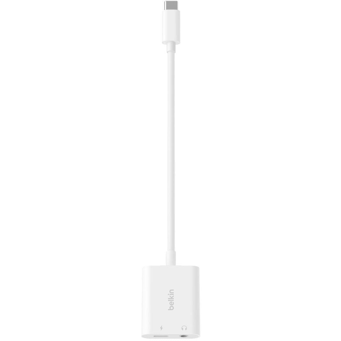 Belkin RockStar 3.5mm-Klinken-Audio- und USB-C-Ladeadapter wht