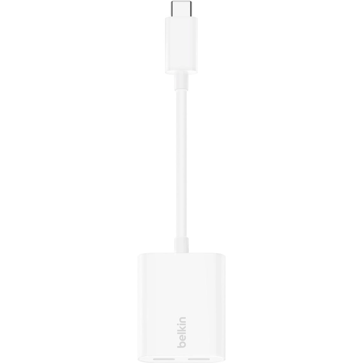 Belkin RockStar USB-C Audio- und Ladeadapter. weiß