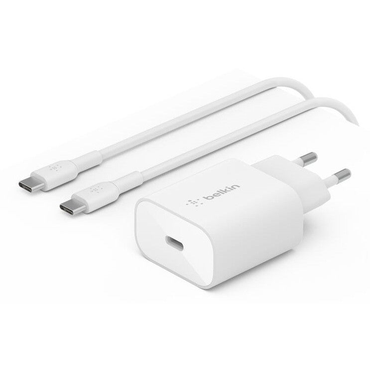 Belkin 25W USB-C Ladegerät PowerDelivery. inkl. Kabel 1m. weiß