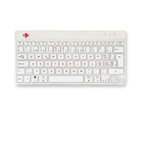 R-Go Tools Ergonomische Tastatur R-Go Compact Break, kompakte Tastatur mit Pausensoftware, QWERTZ (CH), Bluetooth, Weiß