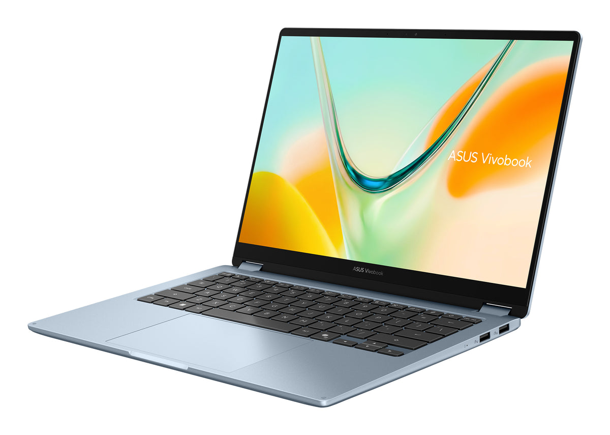 ASUS Vivobook S14 Flip TP5408QA-U2114W Copilot+ PC Snapdragon X1-26-100 Hybrid (2-in-1) 35,6 cm (14") Touchscreen WUXGA 16 GB LPDDR5x-SDRAM 512 GB SSD Wi-Fi 6E (802.11ax) Windows 11 Home Blau