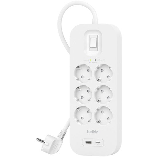 Belkin Surge Plus Steckdosenleiste 6-Fach. 18W 2m Kabel