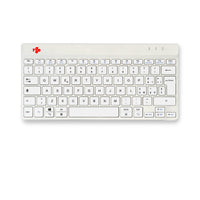 R-Go Tools Ergonomische Tastatur R-Go Compact Break, kompakte Tastatur mit Pausensoftware, QWERTY (IT), Bluetooth, Weiß