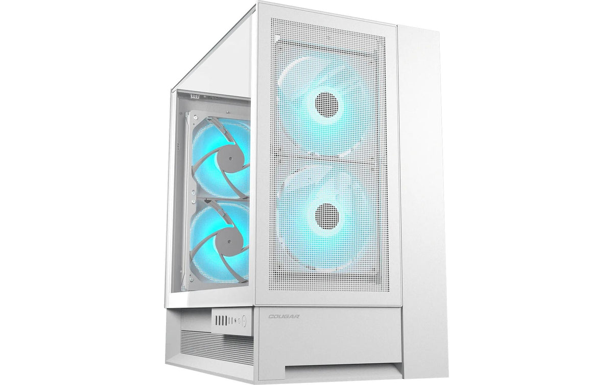 Cougar OmnyX ATX Mid Tower White with Tempered Glass Side Panel and USB 3.2 Gen 1 Type-A