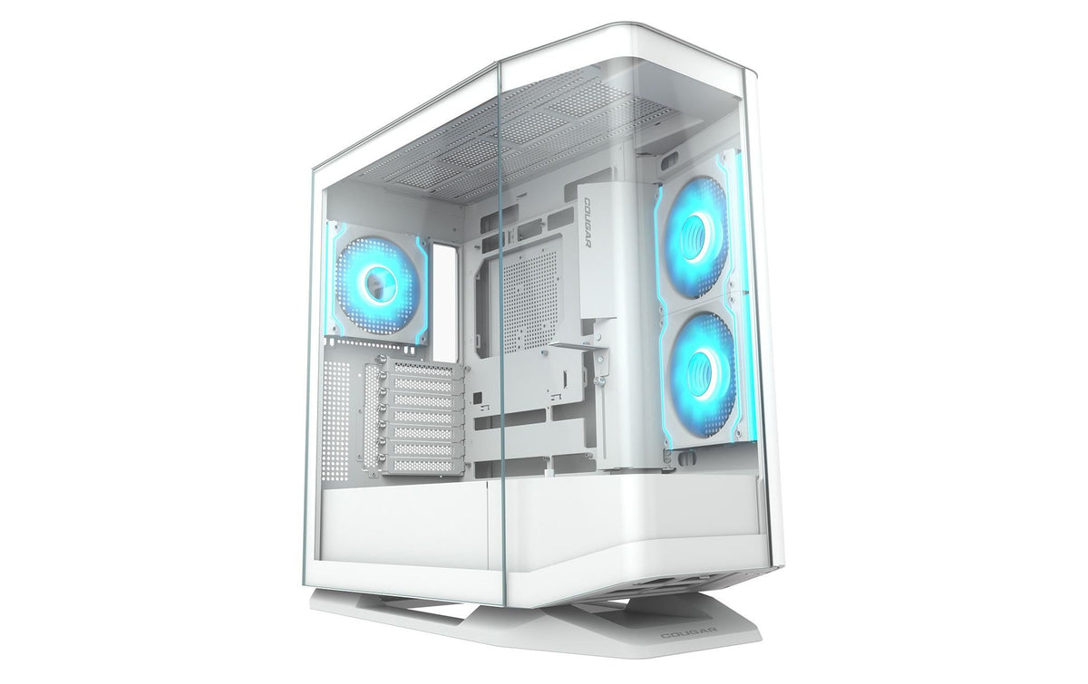 Cougar FV270 RGB ATX Mid Tower White Tempered Glass Side Panel