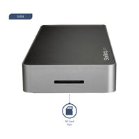 StarTech.com USB-C Dockingstation - Zwei Monitore HDMI & DP 4K 30Hz - USB-C Laptop Docking station 60W Power Delivery, SD, 4 Port USB-A 3.0 Hub, GbE, Audio - Thunderbolt 3 kompatibel