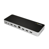 StarTech.com USB-C Dockingstation - Zwei Monitore HDMI & DP 4K 30Hz - USB-C Laptop Docking station 60W Power Delivery, SD, 4 Port USB-A 3.0 Hub, GbE, Audio - Thunderbolt 3 kompatibel