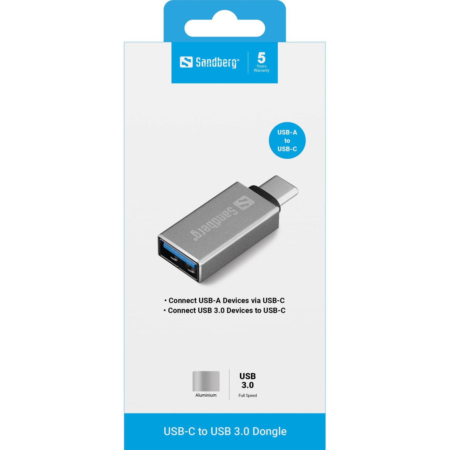 Sandberg 136-24 USB-C > USB 3.0 (ST-BU) Adapter Silver