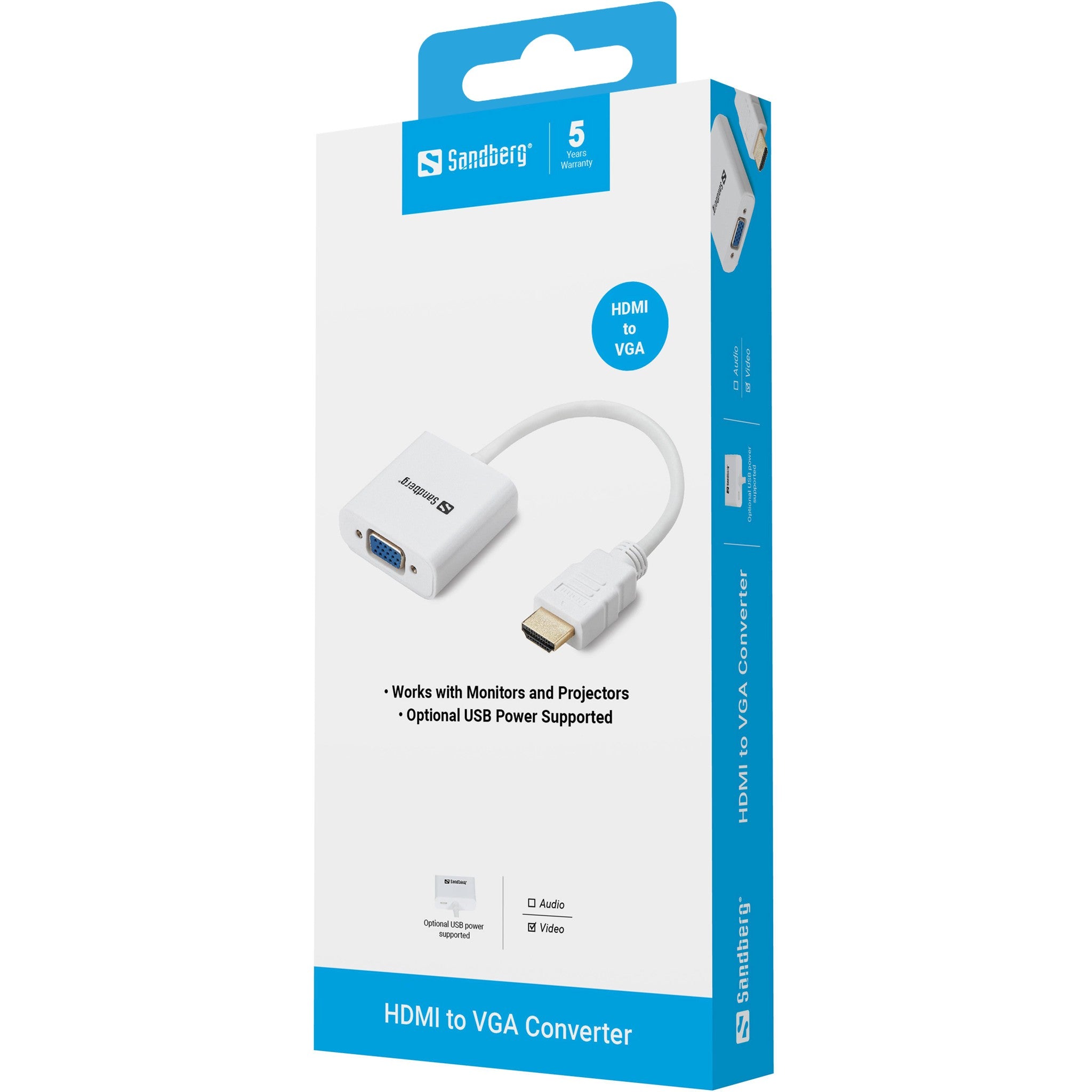 Sandberg HDMI > VGA (ST-BU) Adapter Weiß