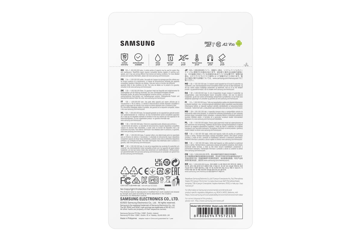 Samsung MB-MY256S 256 GB MicroSDXC UHS-I