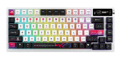 ASUS ROG Azoth X Tastatur Gaming USB + RF Wireless + Bluetooth Schweiz Schwarz, Weiß