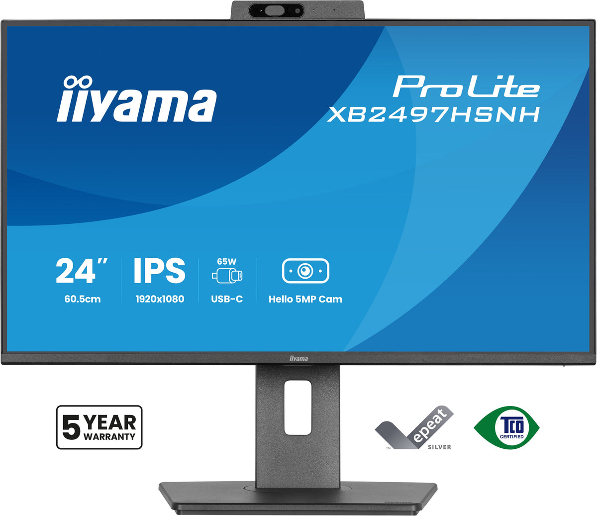 iiyama ProLite XB2497HSNH-B1 24IN IPS LCD 4MS 1920X1080 350CD/M2 HDMI/DP/USB 2 Computerbildschirm 60,5 cm (23.8") 1920 x 1080 Pixel Full HD Schwarz