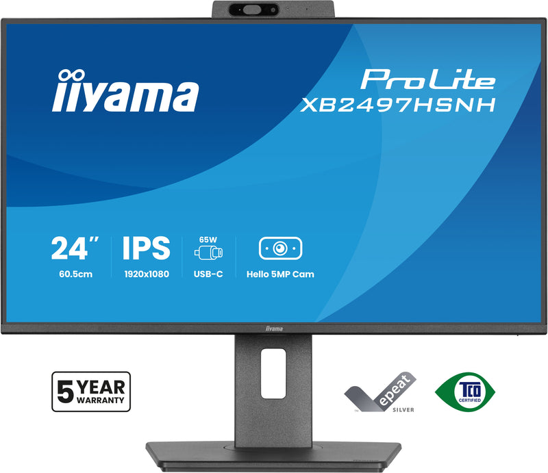 iiyama ProLite XB2497HSNH-B1 24IN IPS LCD 4MS 1920X1080 350CD/M2 HDMI/DP/USB 2 Computerbildschirm 60,5 cm (23.8") 1920 x 1080 Pixel Full HD Schwarz