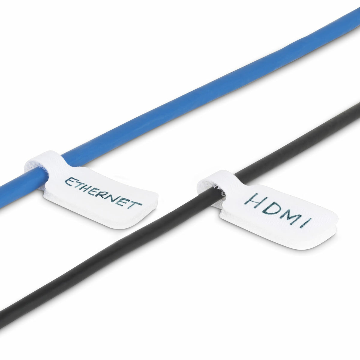 StarTech.com 9 cm Kabelschilder, 100 Stück, Weiß, Klettverschluss mit Beschriftungsfeld, Klettband Kabelbinder/Kabeletiketten für Kabelmarkierung, Kabelbeschriftung