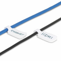 StarTech.com 9 cm Kabelschilder, 100 Stück, Weiß, Klettverschluss mit Beschriftungsfeld, Klettband Kabelbinder/Kabeletiketten für Kabelmarkierung, Kabelbeschriftung