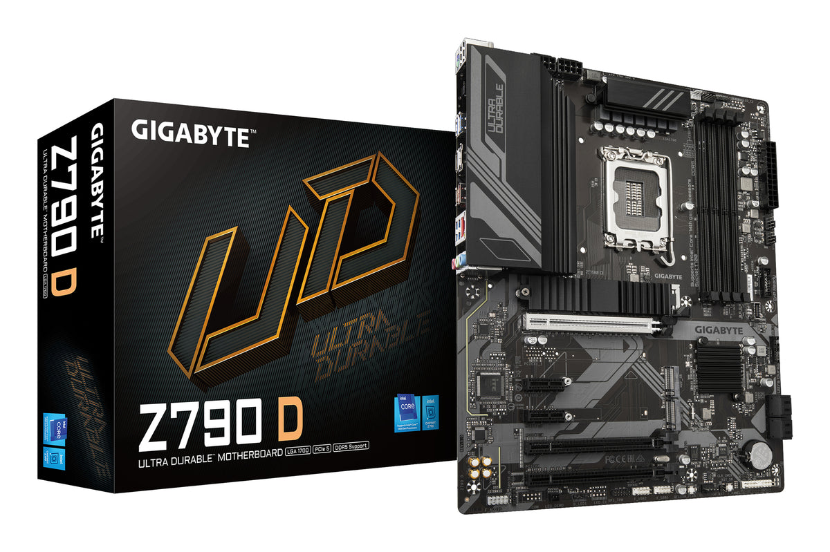 GIGABYTE Z790 D Motherboard - Unterstützt Intel Core 14. Generation CPUs, 12+1+1 Phasen Digital VRM, bis zu 7600MHz DDR5 (OC), 3xPCIe 4.0 M.2, 2.5GbE LAN, USB 3.2 Gen 2