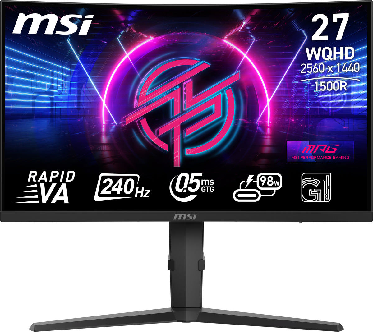 MSI MPG 275CQRXFDE Computerbildschirm 68,6 cm (27") 2560 x 1440 Pixel Wide Quad HD Schwarz