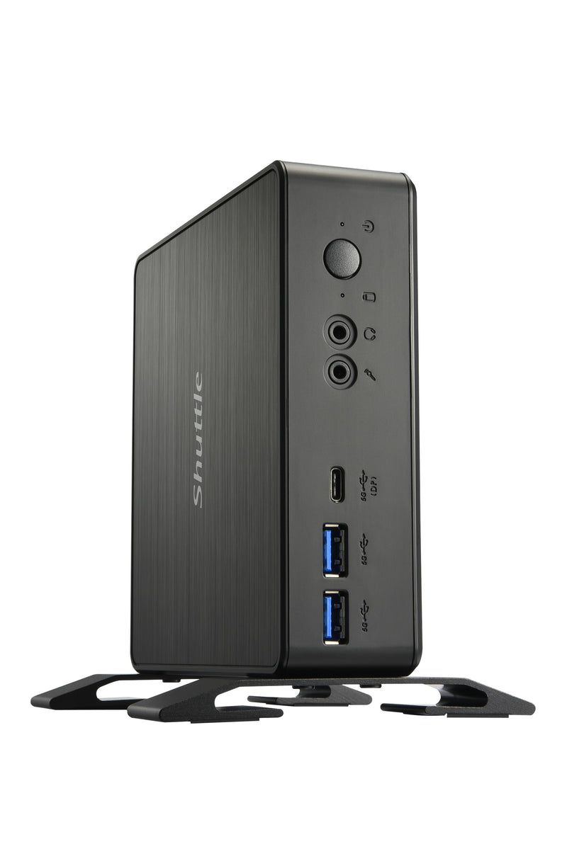 Shuttle XPC Nano PC NC40U3, Intel Core i3-1215U, 1x HDMI, 1x DP,1xUSB-C/DP, 6x USB3.2, 1x 2.5" bay, 2x M.2, 1x LAN, RAID, 24/7 Dauerbetrieb, inkl. VESA & Stand