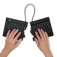 R-Go Tools Ergonomische Tastatur R-Go Split Break mit Pausensoftware, geteilte Tastatur, QWERTZ (DE), kabellos, schwarz
